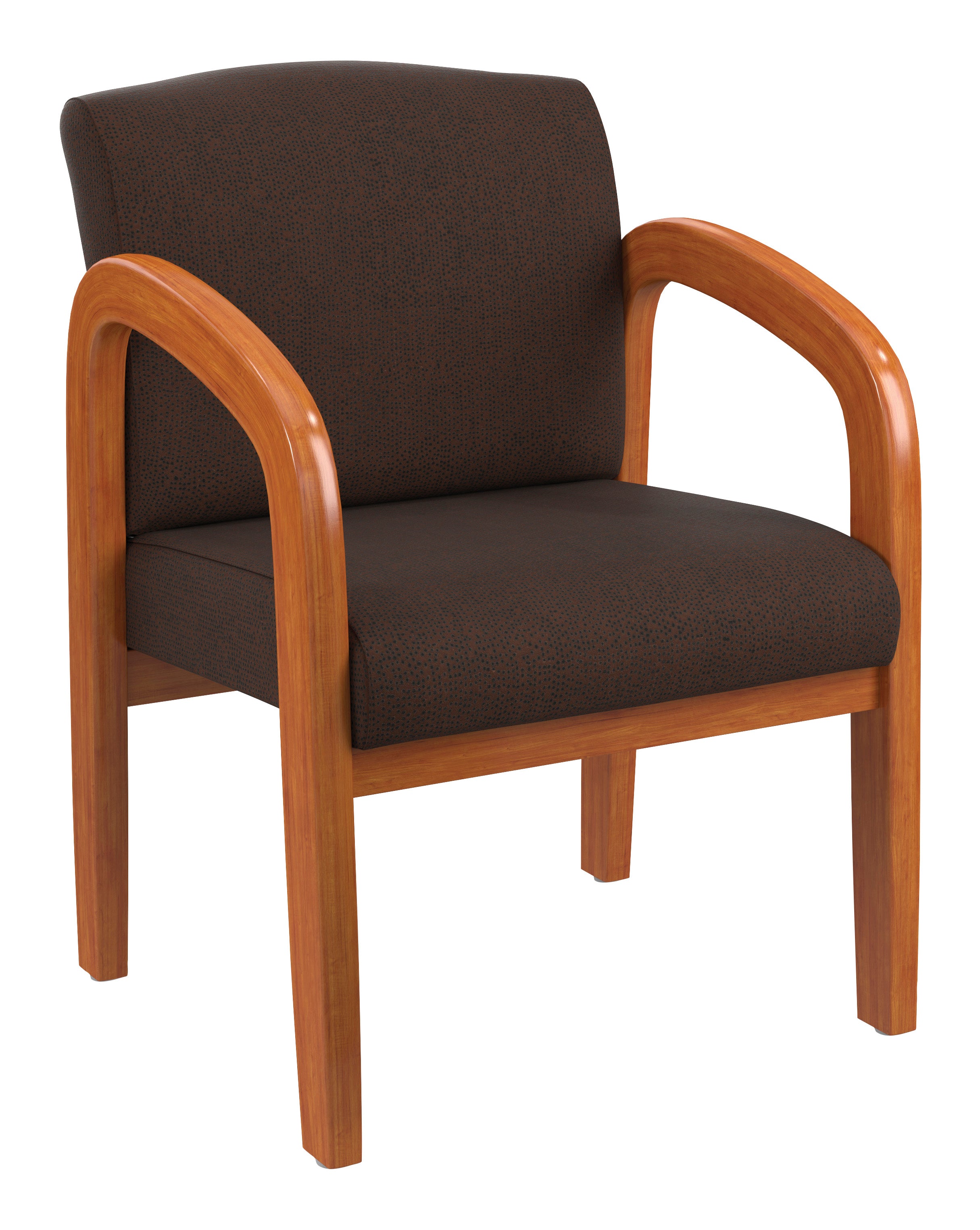 Medium Oak Finish Wood Visitor Chair